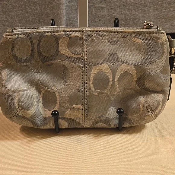 Coach Silver and Gray Wristlet - Picture 4 of 9